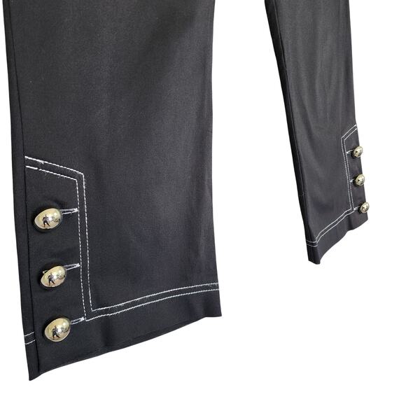 Cache Womens Vintage Cropped Pants Size 6 Black Y2K Grunge Streetwear - Picture 3 of 13